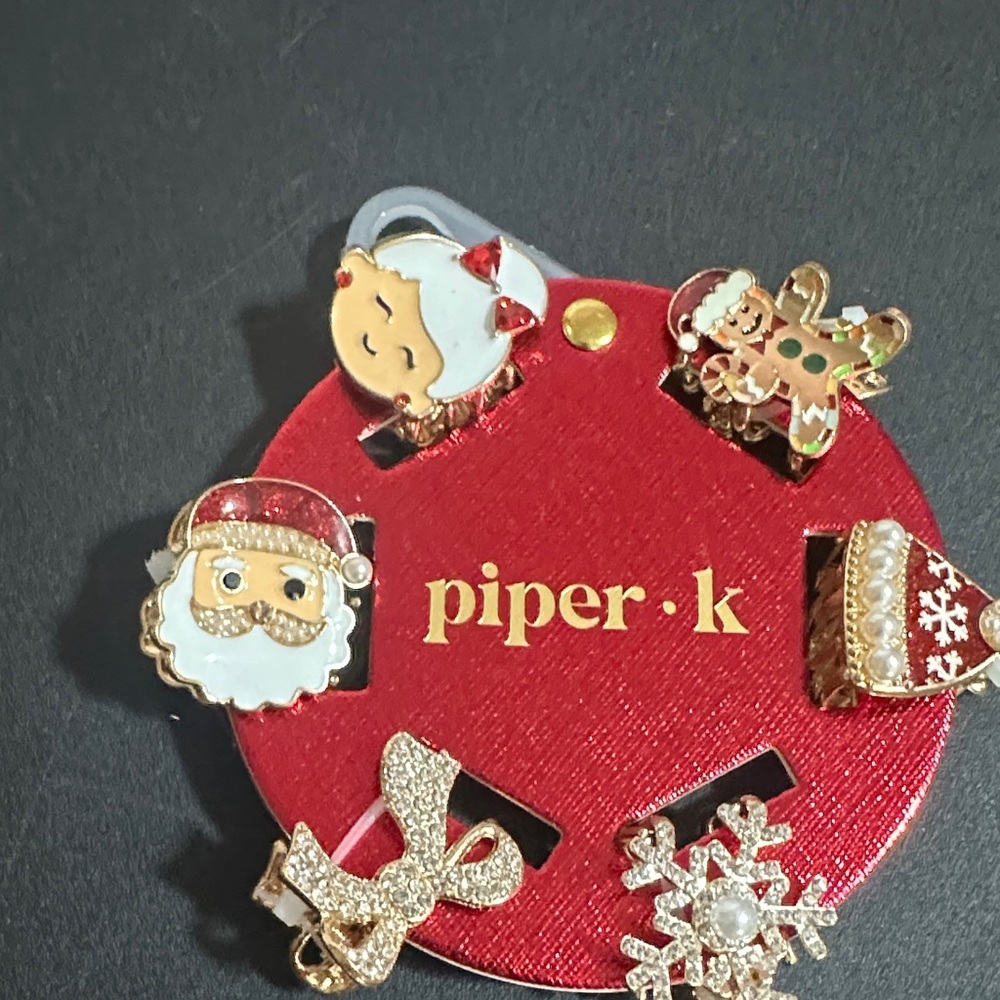 Piper k Christmas mini hair claw clips